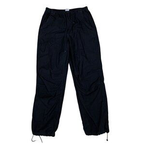 TNA Aritzia Black Cotton Jogger Pants Elastic Waist Drawstring Small Men's‎